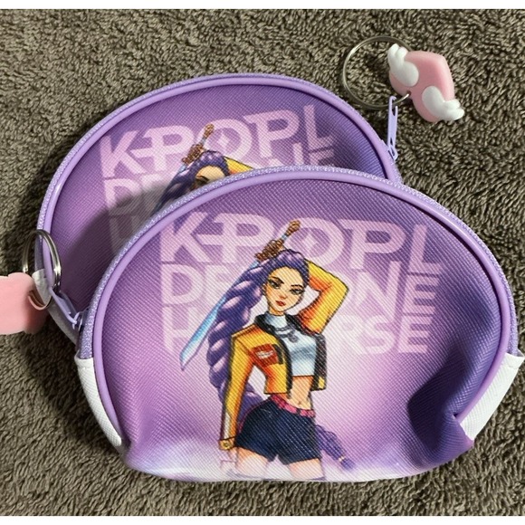 Kpop Demon Hunters Zipper Coin Pouch/Purse Bundle 6 Pack NEW - Picture 5 of 6